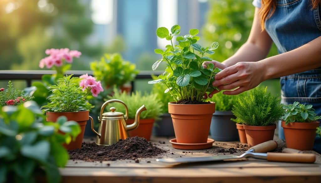 Conseils jardinage : rempotage terrasse balcon