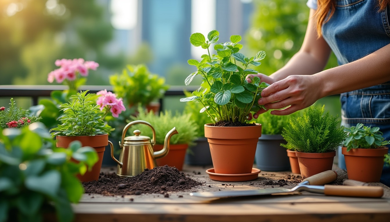 Conseils jardinage : rempotage terrasse balcon